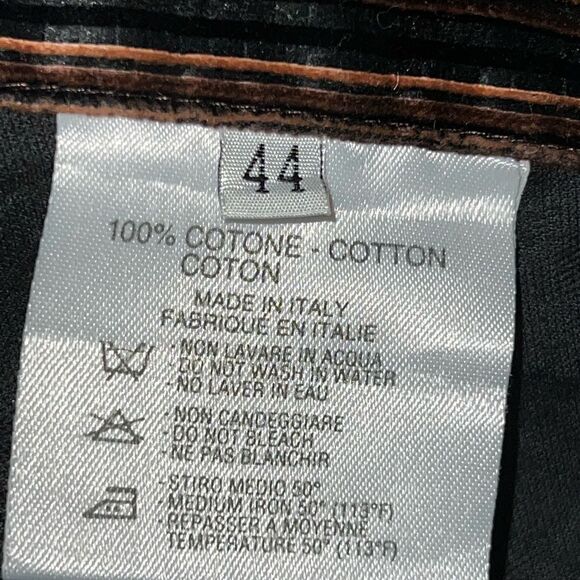 NWOT Versace Classic V2 Mens Brown Black Pinstriped Corduroy Pants Sz 44 W 34 L - Picture 7 of 7